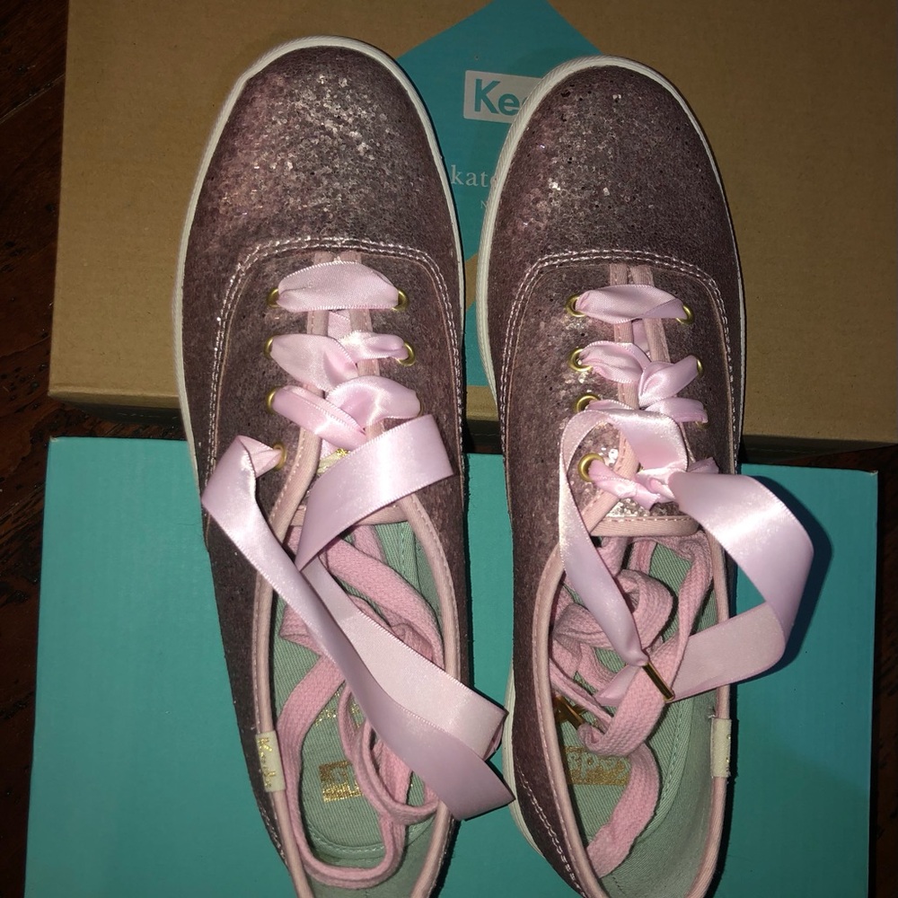 Kate Spade Light Pink Glitter Sneakers